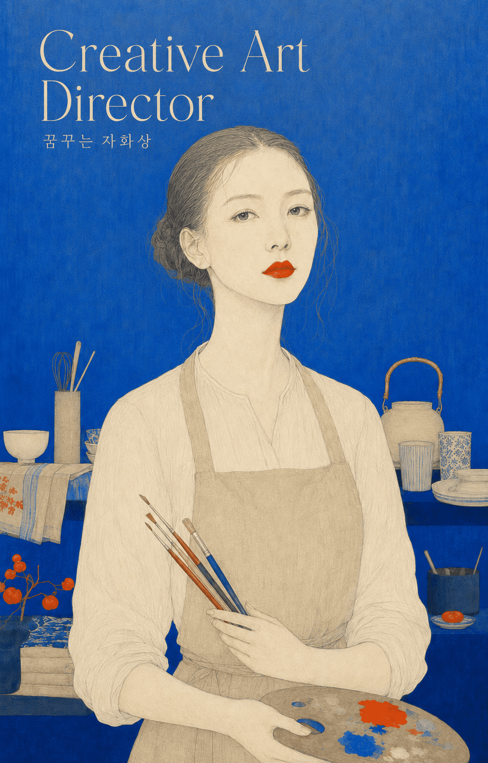 붓과 팔레트를 든 화가의 초상 — 꿈꾸는 자화상 대표 이미지